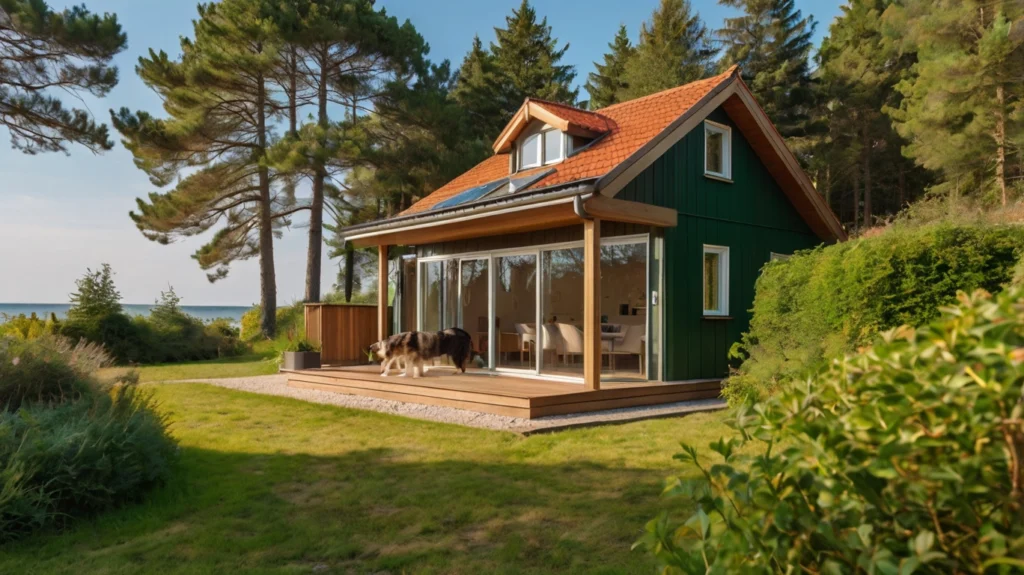 Umzäuntes Ferienhaus mit großem Garten für Hunde an der Ostsee