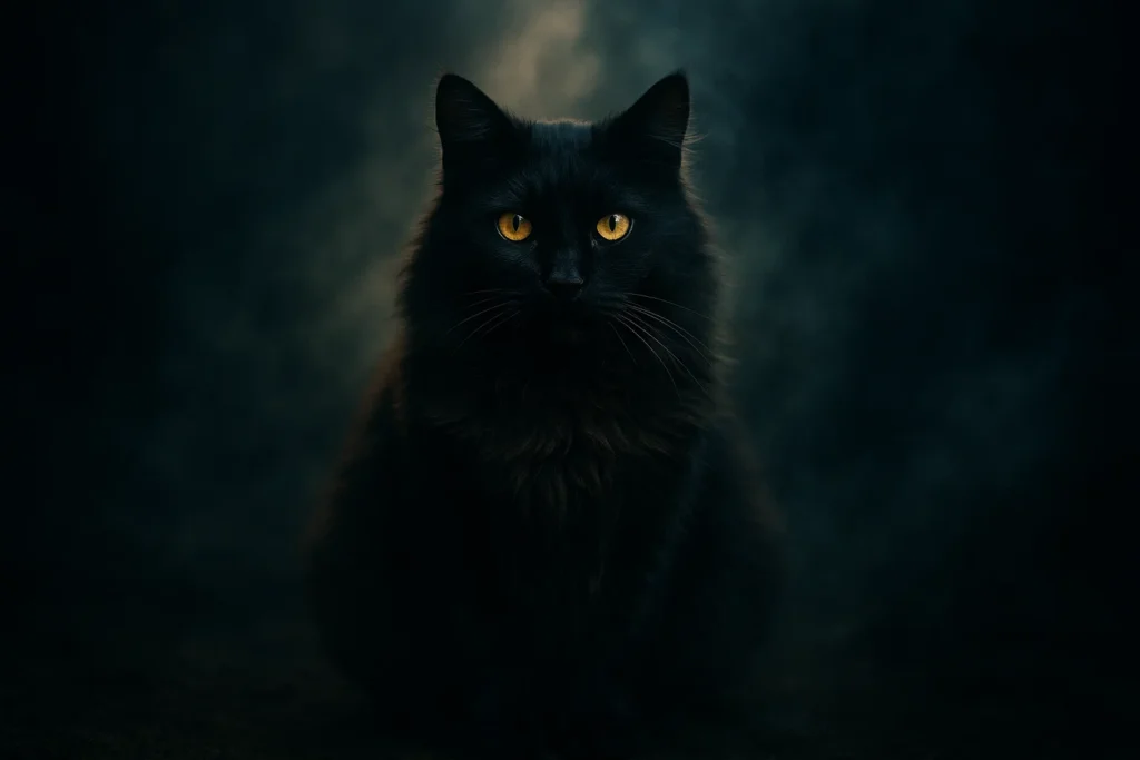 Katze mit geheimnisvollem Blick – Symbol der neun Leben
