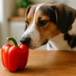 Hund neben roter Paprika – dürfen Hunde Paprika essen?