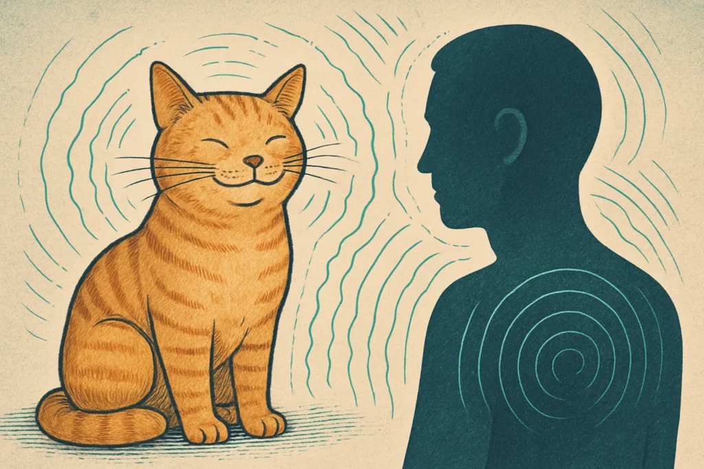 Schnurren der Katze mit heilender Wirkung für den Menschen